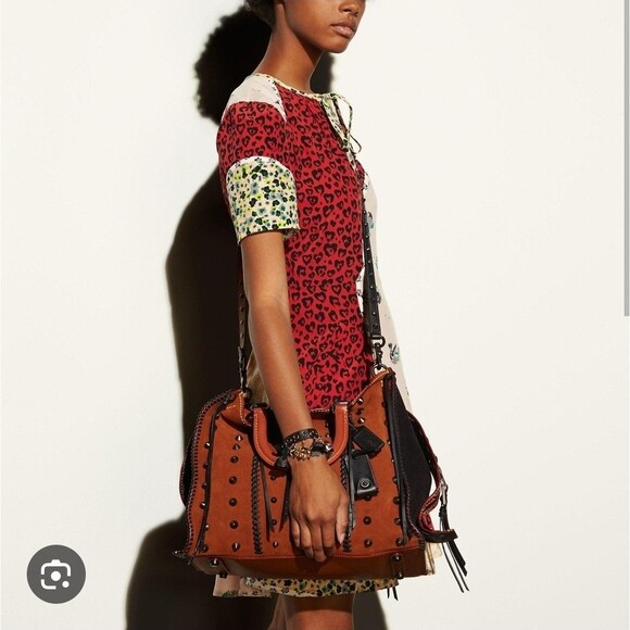 Coach 1941 WESTERN ROGUE 36 STUDS RIVETS SUEDE Whipstitch Details - Picture 12 of 15